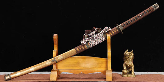 T10 Steel Mastery Oda Nobunaga Tachi Sword With Clay Tempered Saya