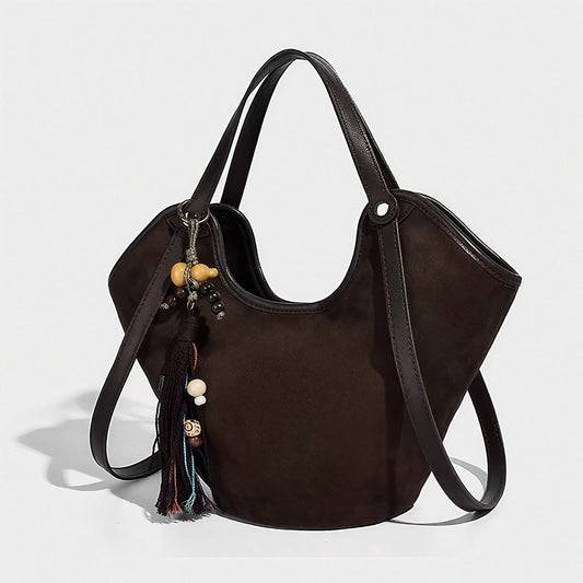 VintageSuede Crescent Bag