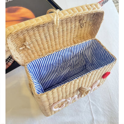 Handwoven Button Box Bag