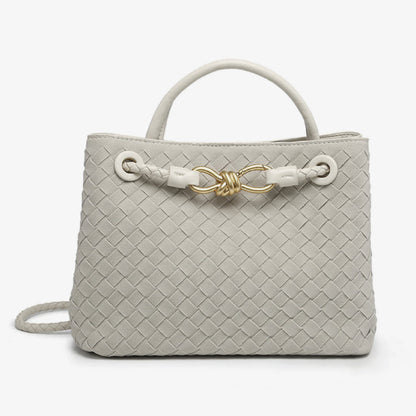 Woven Charm Satchel
