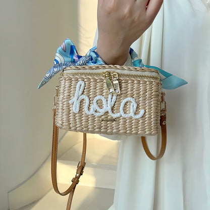 Handwoven Zipper Box Bag