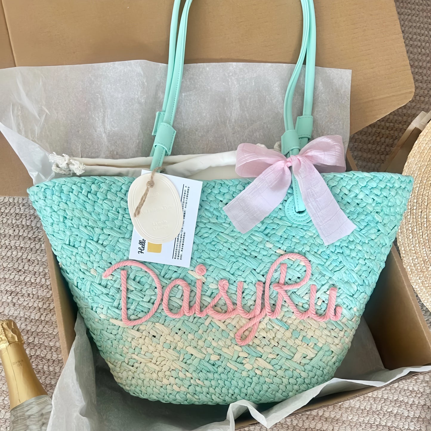 Handwoven Mint Mambo Bag